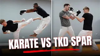 Karate vs Taekwondo SPARRING!