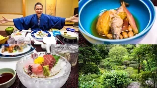 LUXURY JAPANESE FOOD - Multi-course Kaiseki at Traditional Onsen Hotel in Hakone, Japan!