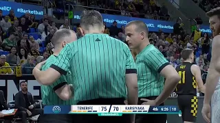 TC3: LENOVO TENERIFE vs. PINAR KARSIYAKA - Travelling/Unsportsmanlike foul