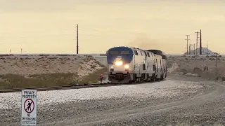 Amtrak's Sunset Limited/Texas Eaglet westbound, train 1/421 passing thru Santa Teresa, New Mexico.