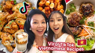 I Try Viral Vietnamese Recipes with my Mom: Her reaction?🥢😲