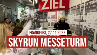 27.11.2022 Frankfurt am Main SkyRun mit Feuerwehrmann, der im Ahrtal half: MesseTurm mit 1200 Stufen