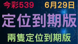 【今彩539】6月29日｜定位到期版｜少年狼539｜兩隻定位到期版