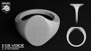 Tricky Signet Ring Design in Blender _ Blender Jewellery Design _ 03