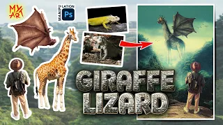 [SpeedART] Giraffe lizard. Photo Manipulation. Photoshop tutorial