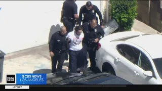 LAPD pursuit suspect apprehended after an approximately 2 hour chase