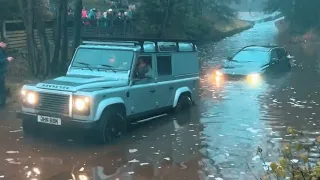 Rufford ford vehicles vs Depp water | car testing driver on street have water |