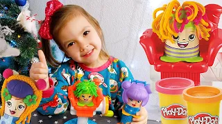 Распаковка обзор и отзыв Набор Play Doh Сумасшедшие прически