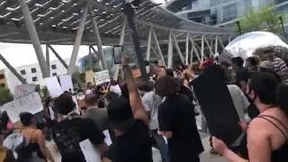 Protest in downtown SLC (Language warning)