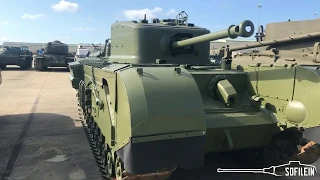 HQ Churchill Crocodile WWII Flamethrower Tank Walkaround