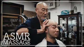 【ASMR】Massage passed down from father to son │ Yamaguchi barber