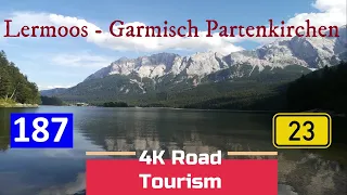 Driving Austria & Germany: B187 & B23 - 4K scenic drive under Zugspitze, highest peak in Germany