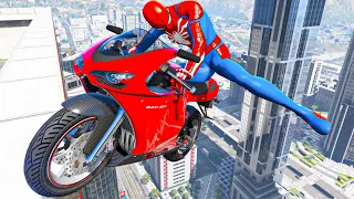 GTA 5 Epic Ragdolls | Spiderman Jumps/fails Episode 18 (Euphoria Physics)