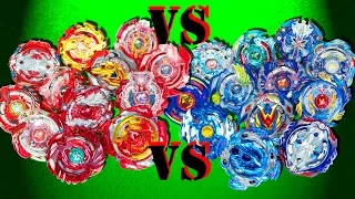 Beyblade Burst. Red Beys vs Blues. A funny blunder in the video