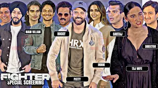Fighter Movie Cast and Crew arrives at Special Screening | Hrithik, Deepika, Anil, Karan, Siddharth