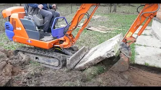 На что способен HITACHI EX15-2.Услуги мини экскаватора.Мини экскаватор в работе.