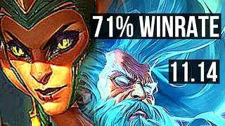 CASSIOPEIA vs ZILEAN (MID) | 71% winrate, 9/1/0, Legendary | BR Diamond | v11.14