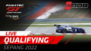 LIVE | Qualifying | Sepang | Fanatec GT World Challenge Asia Powered by AWS 2022