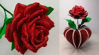 Making a Rose from Scratch - Preparing a rose mold - How to make foam rose flower