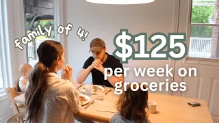 Weekly Meal Planning + Groceries for a Family of 4 | $125 Per Week