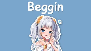 【Hololive Song / Gawr Gura Sing 唱歌】Madcon, Måneskin - Beggin (with Lyrics)