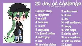 20 day oc challenge but video version!