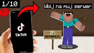 NIE WCHODŹ NA SERWERY MINECRAFT Z TIK TOKA 🥶🥶🥶