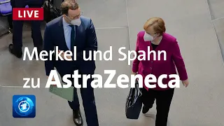 AstraZeneca: Merkel und Spahn zu weiterem Vorgehen mit Corona-Impfstoff