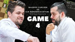 HISTORY Repeats Itself!- Magnus Carlsen vs Ian Nepomniachtchi - World Chess Championship ROUND 4