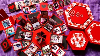 hexagon Explosion box | valentine's day gift | craft zone | Explosion box | craft ideas.