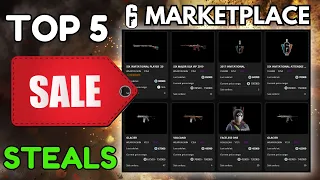 Top 5 BIGGEST STEALS on R6 Marketplace (*rare* skins for cheap!)