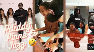 Pdiddy & His Daughters Priceless Piano Lessons Moment || Golden Moment ⭐️😅