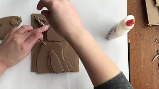 Cardboard Low Relief Sculpture: Animal