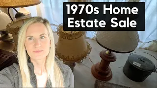 1970s Home Estate Sale packed full of collectibles, Shop with me!
