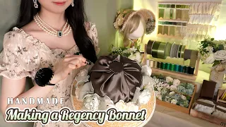 ASMR Making a Regency Bonnet for you👒hand sewing