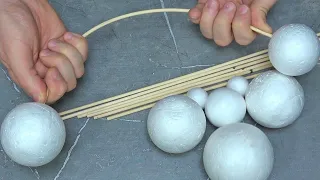 I took wooden sticks and foam balls, just look what came out of it!