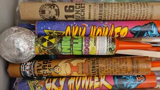 Heavy load rockets vs Pyro demon 16oz rockets.. Sky howler and mega willow rockets..