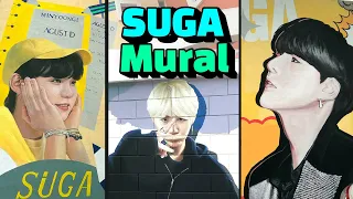 [BTS] 💜 BTS murals / Suga mural tour / mural location / Suga hometown Namsan-dong basement studio