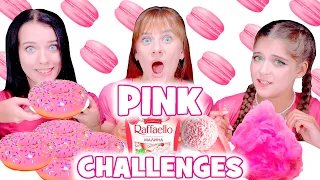 ASMR Eating Only Food Color | Pink Food Challenges Party by LiLiBu