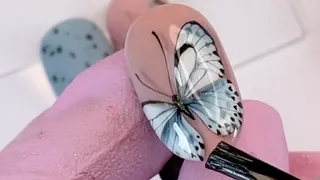 Бабочка на ногтях