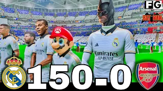 FIFA 24 | BATMAN,  SUPER MARIO, MBAPPÉ, MESSI, RONALDO ALLSTARS | REAL MADRID 150 - 0 ARSENAL