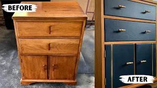 Old Cabinet MAKEOVER with Brass Inlay ASMR