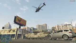 GTA 5 Epic Rhino Tank Rampage  + Five Star Escape(VE:DGA 3.1.1)