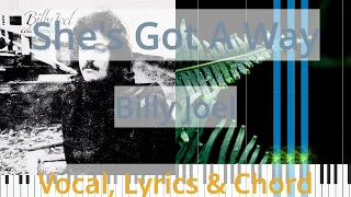 🎹Chord & Lyrics, She's Got A Way, Billy Joel, Synthesia Piano