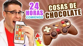 24 HORAS COMIENDO COSAS DE CHOCOLATE RETO Comiendo Marrón | El Gallinero de Mike