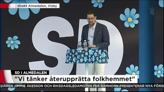 SD-ledaren: "Jag vill återupprätta folkhemmet" - Nyheterna (TV4)