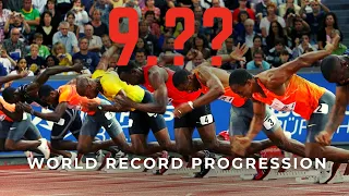 The History of 100m World Records | Progression to 9.58