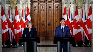 Prime Minister Trudeau and the Prime Minister of the U.K., Theresa May, deliver joint remarks