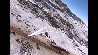 Полёт на мотодельтаплане над горами Кыргызстана. Hang gliding over the mountains with an FPV drone