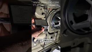 installing a kicker loc line output converter to factory speakers in a Nissan altima